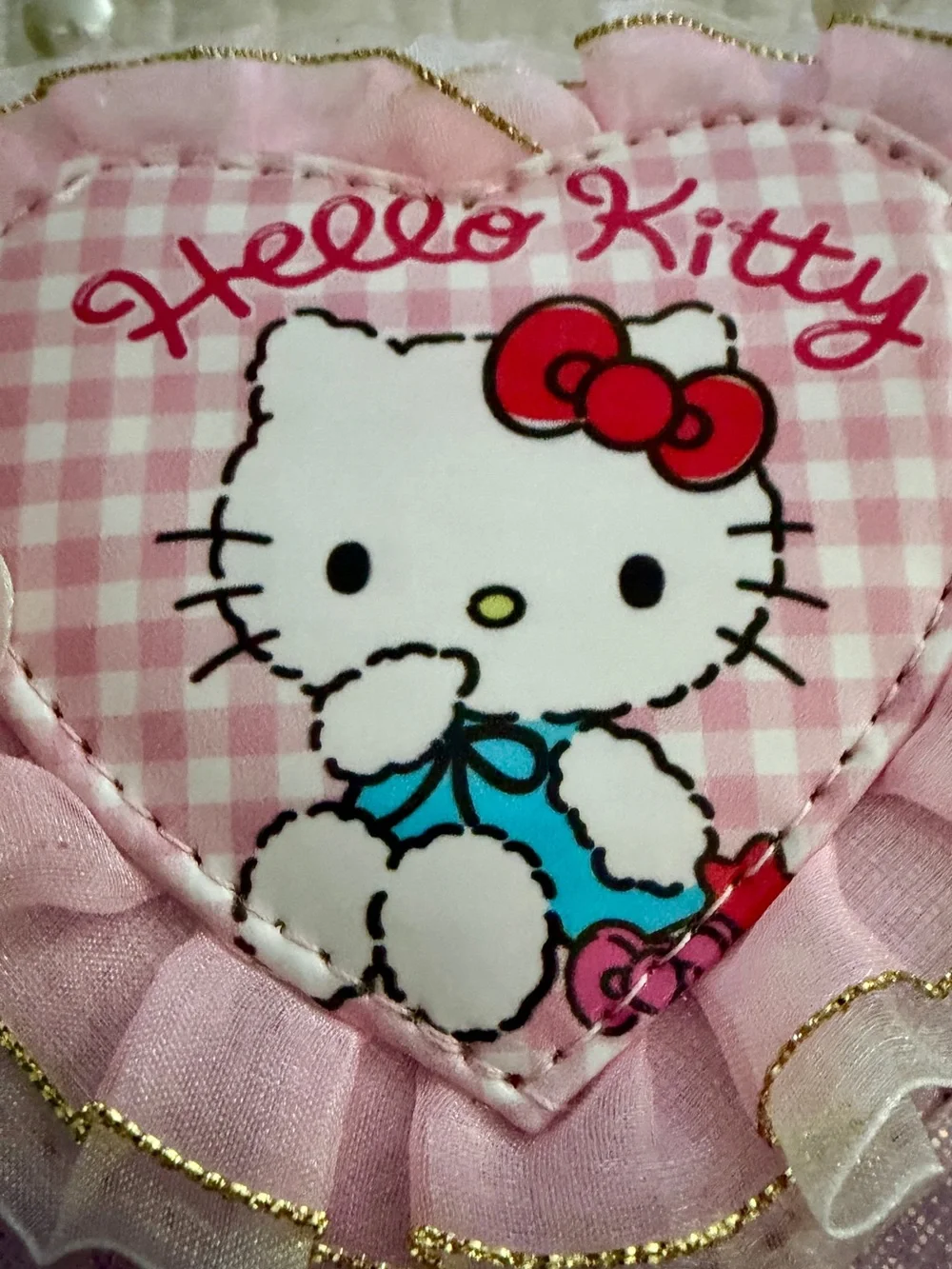 Little Girls Hello Kitty Adorable  Crossbody Handbag - Pink Glitter